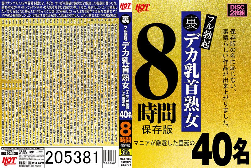 DISC2 裏フル勃起デカ乳首熟女 マニアが厳選した垂涎の40名8時間保存版