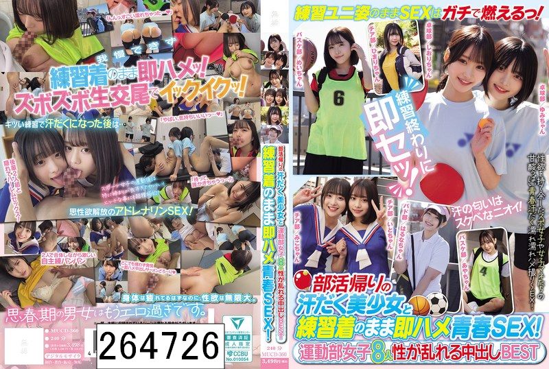 部活帰りの汗だく美少女と練習着のまま即ハメ青春SEX！運動部女子8人 性が乱れる中出しBEST